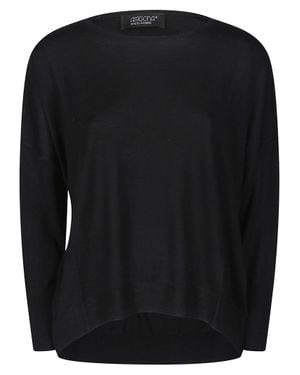 Aragona Round Neck Virgin Wool Sweater - Black