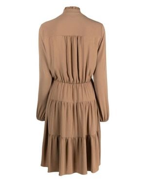 Eleventy Double Flouce Dress - Natural