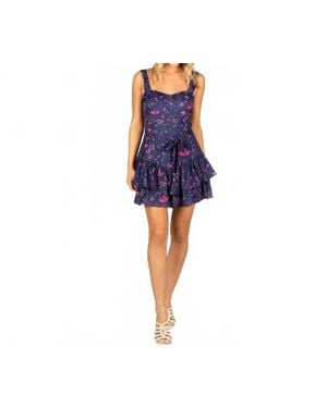 Sincerely Ours Hailey Floral Mini Dress - Blue