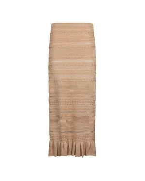 Liu Jo Soft Textured Knitted Skirt - Natural