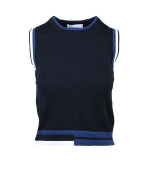 Alpha Studio Dark Cotton Top - Blue