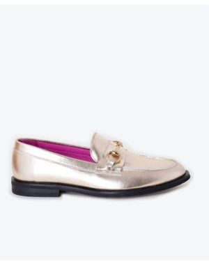 Vilagallo Metallic Loafers - White