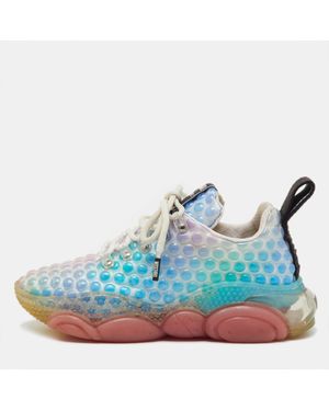 Moschino Rubber Double Bubble Lace Up Sneakers - Blue