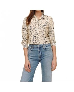 Bella Dahl Long Sleeve Crop Shirt - Blue