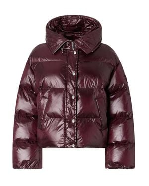 Pinko Semi-Glossy Technical Canvas Down Jacket - Red