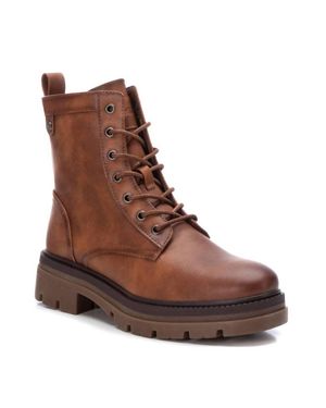 Xti Lace-Up Booties - Brown