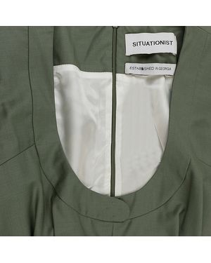 Situationist Short Dress - Green