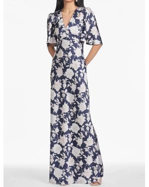 Sachin & Babi Mae Floral Gown - White