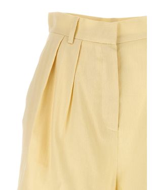 ANDAMANE Linen Bermuda Shorts - Natural