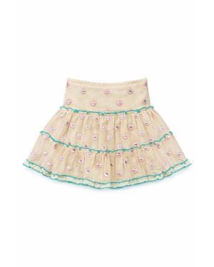 KatieJnyc Junior Meena Mini Ruffle Skirt - Natural