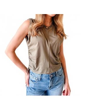 Habitual Flatter Me Ruched Tank Top - Blue
