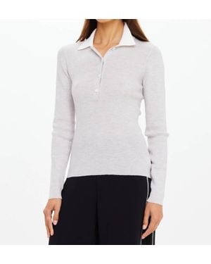 The Upside Faye Fine Knit Polo - White