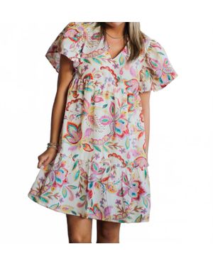 Thml Floral Mini Dress - Natural