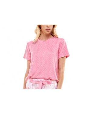 Roudelain Whisper Luxe Short Sleeve Pajama Top - Pink