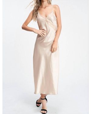 Crescent Miranda Satin Dress - White