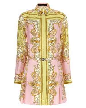 Versace Silk Short Dress - Metallic