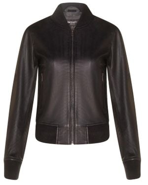 Infinity Leather Classic Ma-1 Bomber Jacket-Newcastle - Black