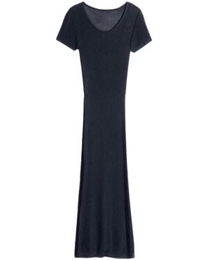 Lemaire Ankle-Length Column Dress With Textured Panels - Blue