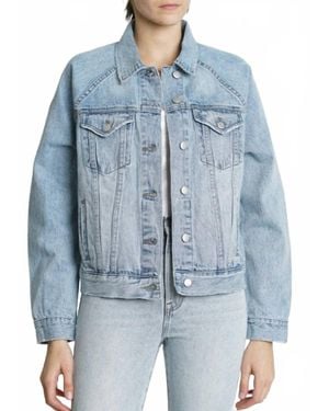 Pistola Hayden Raglan Sleeve Denim Jacket - Blue