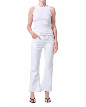 Agolde Kick Boot Ankle Jeans - White