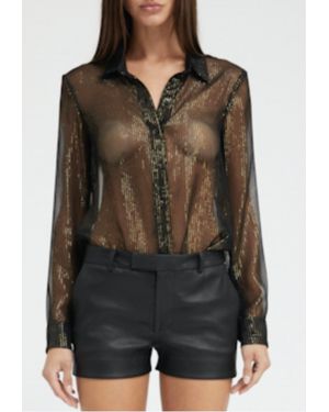 SPRWMN Fitted Button Down Shirt - Black
