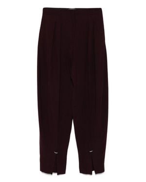 Mugler Pleated Front Pants - Red