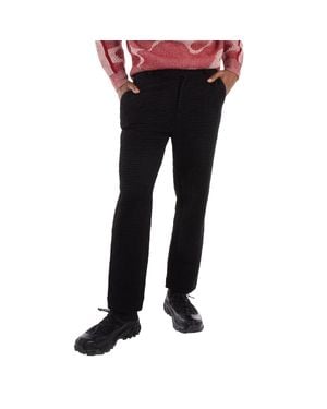 Emporio Armani Geometric Pattern Pants - Black