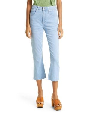 Veronica Beard Carly Crop Flare Jean - Blue