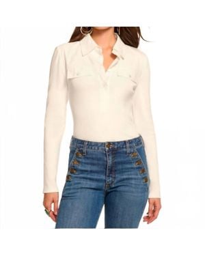 Ramy Brook Laurenza Combo Knit Long Sleeve - Blue