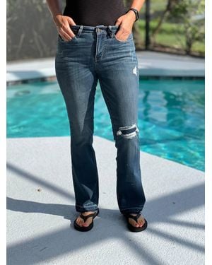 Judy Blue Just Add Boots Bootcut Jeans - Blue