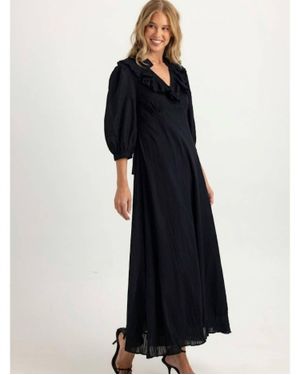 Sundays Salona Ruffle Dress - Blue