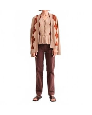Kule Deane Button Down Cardigan - Red