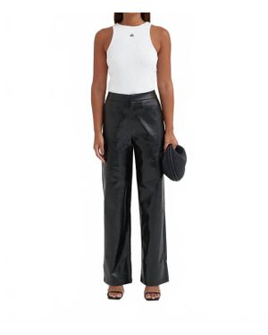 4th & Reckless Judith Croc-Embossed Trouser - Black