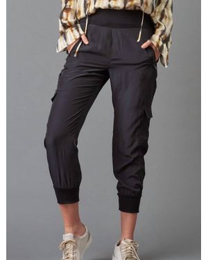 Lola & Sophie Satin Cargo Pocket Pant - Black