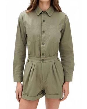 Pistola Archie Pleated Romper - Green
