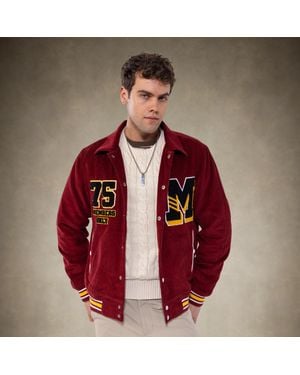 Members Only Corduroy Varsity Jacket - Red