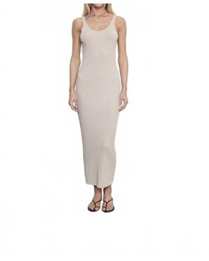 Enza Costa Military Rib Slim Tank Dress - White