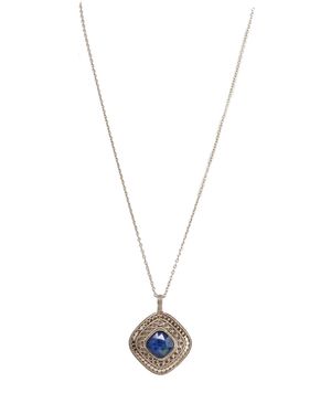 Anna Beck Gili Square With Lapis Necklace - Metallic