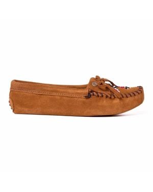 Minnetonka Thunderbird Animikii Softsole Moccasins - Brown