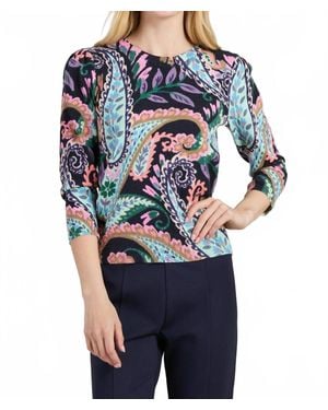 tyler boe Julianne Cotton Cashmere Sweater - Blue