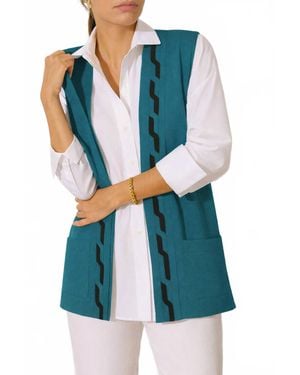J'Envie/Eli Linz Geometric Vest - Blue