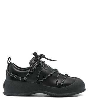 Bally Patterned Laces Suede Ankle Boots - Black