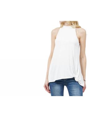 42Pops Back Tie Halter Top - Blue