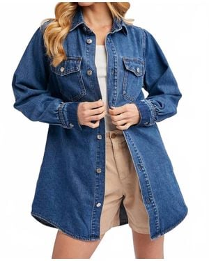 Bluivy Denim Button Down Shirt - Blue