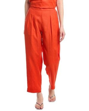 Nation Ltd Grayson Linen Pant - Red