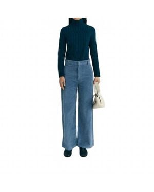 Thinking Mu Karina Cord Pants - Blue