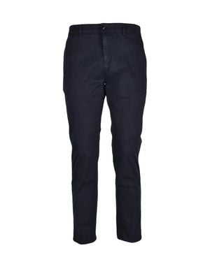 Department 5 Prince Chino Pants With Refined Zip Closure - Blue
