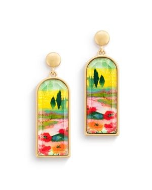 Demdaco Poppi Keshi Drop Earrings With Gift Box - Yellow