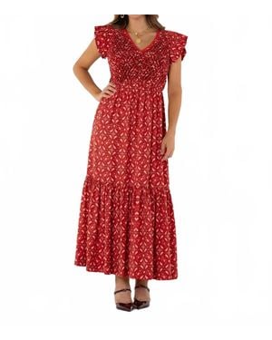 Emily Mccarthy Grace Maxi Dress - Red
