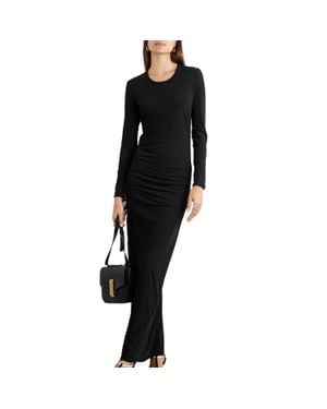 James Perse Skinny Cotton Crew Dress - Black